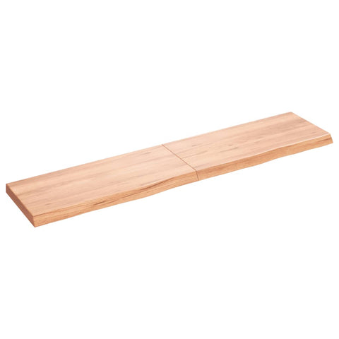 ZNTS Wall Shelf Light Brown 180x40x cm Treated Solid Wood Oak 363719
