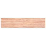 ZNTS Wall Shelf Light Brown 180x40x cm Treated Solid Wood Oak 363719