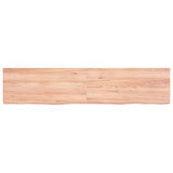 ZNTS Wall Shelf Light Brown 180x40x cm Treated Solid Wood Oak 363719