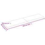 ZNTS Wall Shelf Light Brown 180x40x cm Treated Solid Wood Oak 363719