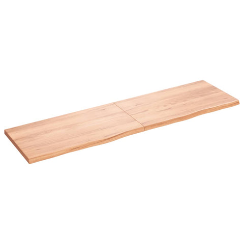 ZNTS Wall Shelf Light Brown 180x50x cm Treated Solid Wood Oak 363720