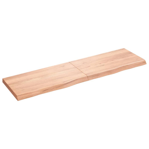 ZNTS Wall Shelf Light Brown 180x50x cm Treated Solid Wood Oak 363721