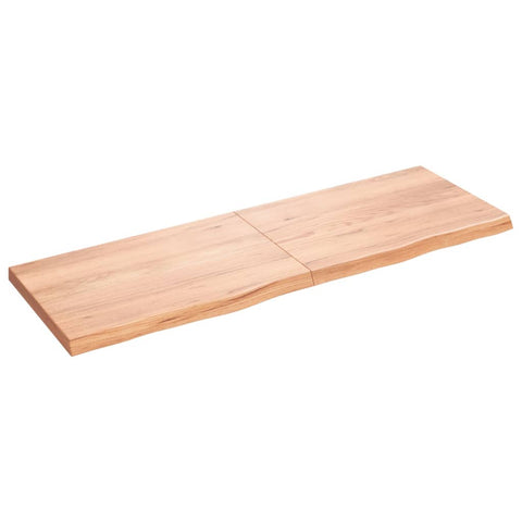ZNTS Wall Shelf Light Brown 180x60x cm Treated Solid Wood Oak 363723