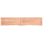 ZNTS Wall Shelf Light Brown 200x40x cm Treated Solid Wood Oak 363726