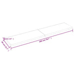 ZNTS Wall Shelf Light Brown 200x40x cm Treated Solid Wood Oak 363726