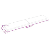 ZNTS Wall Shelf Light Brown 200x40x cm Treated Solid Wood Oak 363726