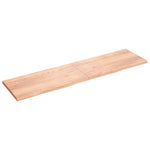 ZNTS Wall Shelf Light Brown 200x50x cm Treated Solid Wood Oak 363728