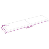 ZNTS Wall Shelf Light Brown 200x50x cm Treated Solid Wood Oak 363728