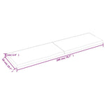 ZNTS Wall Shelf Light Brown 200x50x cm Treated Solid Wood Oak 363729
