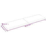 ZNTS Wall Shelf Light Brown 200x50x cm Treated Solid Wood Oak 363729