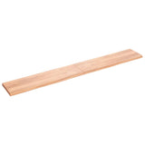 ZNTS Wall Shelf Light Brown 220x30x cm Treated Solid Wood Oak 363732