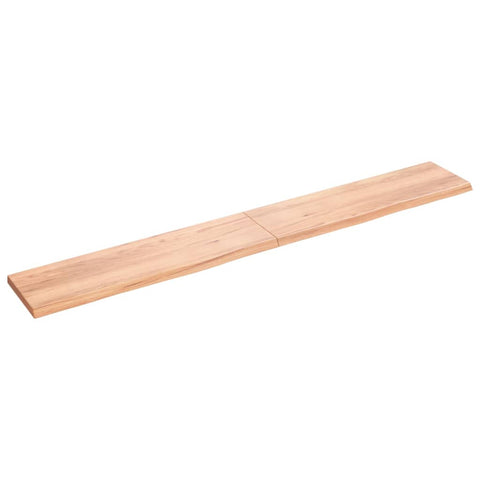 ZNTS Wall Shelf Light Brown 220x30x cm Treated Solid Wood Oak 363732