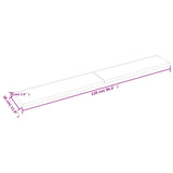 ZNTS Wall Shelf Light Brown 220x30x cm Treated Solid Wood Oak 363732