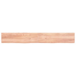ZNTS Wall Shelf Light Brown 220x30x cm Treated Solid Wood Oak 363733