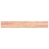 ZNTS Wall Shelf Light Brown 220x30x cm Treated Solid Wood Oak 363733
