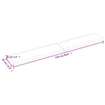 ZNTS Wall Shelf Light Brown 220x30x cm Treated Solid Wood Oak 363733