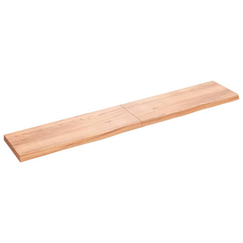 ZNTS Wall Shelf Light Brown 220x40x cm Treated Solid Wood Oak 363735