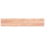 ZNTS Wall Shelf Light Brown 220x40x cm Treated Solid Wood Oak 363735