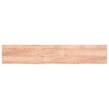 ZNTS Wall Shelf Light Brown 220x40x cm Treated Solid Wood Oak 363735