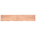 ZNTS Wall Shelf Light Brown 220x40x cm Treated Solid Wood Oak 363735