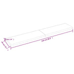 ZNTS Wall Shelf Light Brown 220x40x cm Treated Solid Wood Oak 363735