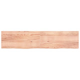 ZNTS Wall Shelf Light Brown 220x50x cm Treated Solid Wood Oak 363736