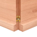 ZNTS Wall Shelf Light Brown 220x50x cm Treated Solid Wood Oak 363736