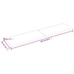 ZNTS Wall Shelf Light Brown 220x50x cm Treated Solid Wood Oak 363736