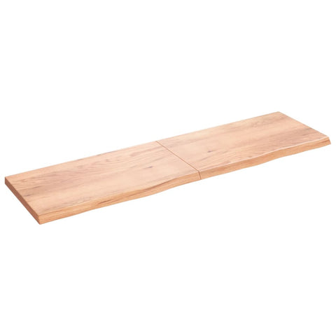 ZNTS Wall Shelf Light Brown 220x60x cm Treated Solid Wood Oak 363739