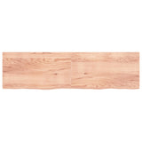 ZNTS Wall Shelf Light Brown 220x60x cm Treated Solid Wood Oak 363739