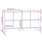 ZNTS Sideboards 2 pcs Concrete Grey 60x35x70 cm Engineered Wood 3185755