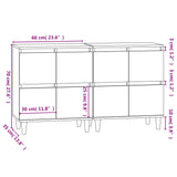 ZNTS Sideboards 2 pcs Concrete Grey 60x35x70 cm Engineered Wood 3185755