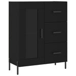 ZNTS Sideboard Black 69.5x34x90 cm Engineered Wood 828053