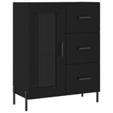 ZNTS Sideboard Black 69.5x34x90 cm Engineered Wood 828053