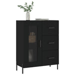 ZNTS Sideboard Black 69.5x34x90 cm Engineered Wood 828053