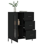 ZNTS Sideboard Black 69.5x34x90 cm Engineered Wood 828053