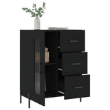 ZNTS Sideboard Black 69.5x34x90 cm Engineered Wood 828053