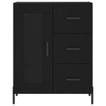 ZNTS Sideboard Black 69.5x34x90 cm Engineered Wood 828053