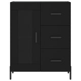 ZNTS Sideboard Black 69.5x34x90 cm Engineered Wood 828053