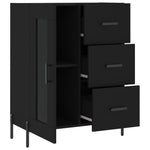ZNTS Sideboard Black 69.5x34x90 cm Engineered Wood 828053