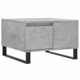 ZNTS Coffee Table Concrete Grey 55x55x36.5 cm Engineered Wood 830768