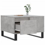 ZNTS Coffee Table Concrete Grey 55x55x36.5 cm Engineered Wood 830768