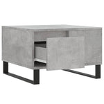 ZNTS Coffee Table Concrete Grey 55x55x36.5 cm Engineered Wood 830768
