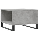 ZNTS Coffee Table Concrete Grey 55x55x36.5 cm Engineered Wood 830768