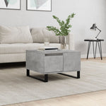 ZNTS Coffee Table Concrete Grey 55x55x36.5 cm Engineered Wood 830768