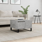 ZNTS Coffee Table Concrete Grey 55x55x36.5 cm Engineered Wood 830768
