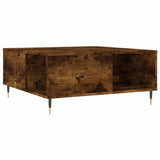 ZNTS Coffee Table Smoked Oak 80x80x36.5 cm Engineered Wood 830777