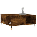 ZNTS Coffee Table Smoked Oak 80x80x36.5 cm Engineered Wood 830777