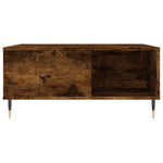 ZNTS Coffee Table Smoked Oak 80x80x36.5 cm Engineered Wood 830777