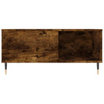 ZNTS Coffee Table Smoked Oak 80x80x36.5 cm Engineered Wood 830777